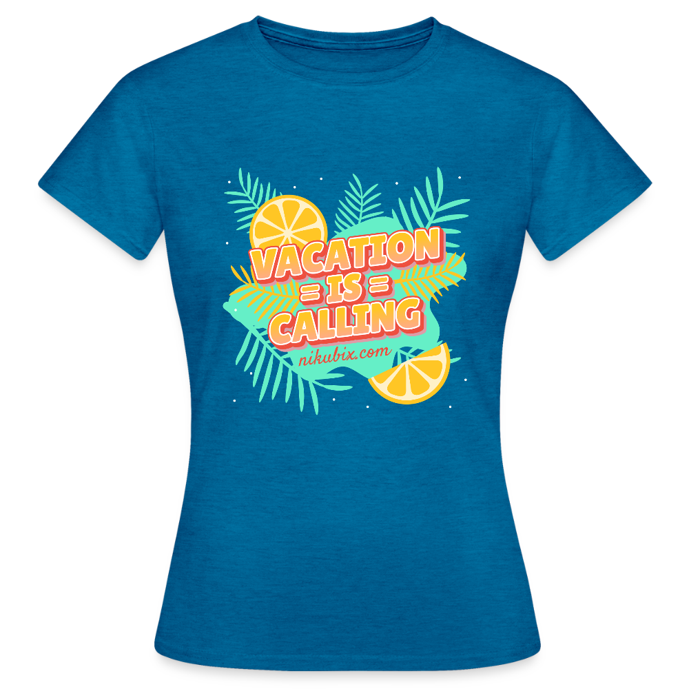Frauen T-Shirt - Antikblaues Saphir meliert